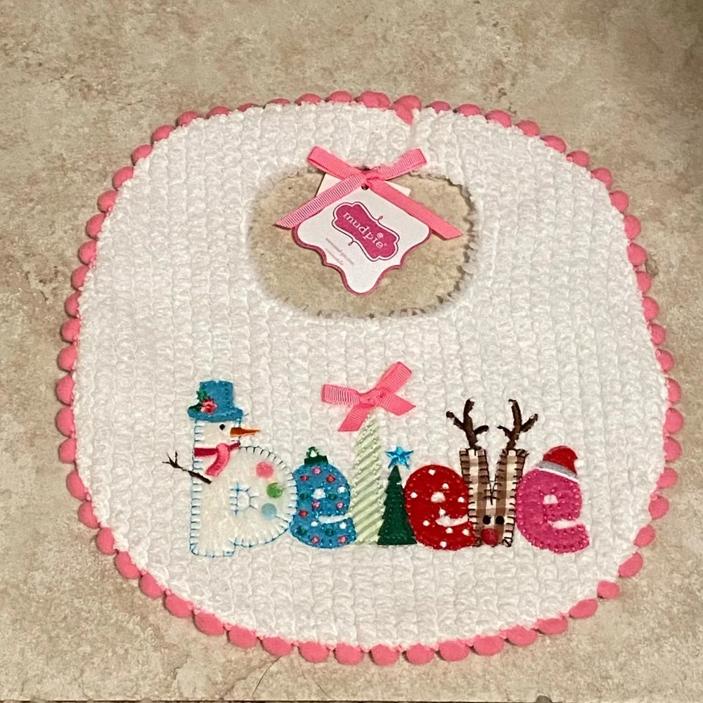 🎅🏼🎄ONLY 2 LEFT!!!🆕Mud Pie: Christmas Bib
